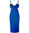 MUGLER Blue Cut-Out Fitted Dress,616643083115673459
