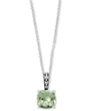 Effy Collection Effy Green Quartz 18" Pendant Necklace (3-3/4 Ct. T.w.) In Sterling Silver In Silver