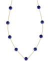 Effy Collection Effy Lapis Lazuli (6mm) 18" Statement Necklace In 14k Gold (also In Onyx) In Blue