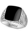 Effy Collection Effy Men's Onyx Ring In Sterling Silver In Silver