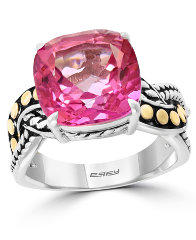 Effy Collection Effy Pink Topaz Ring (8-1/3 Ct. T.w.) In Sterling Silver & 18k Gold