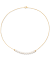 Effy Collection Effy Cultured Freshwater Pearl (5-1/2mm) 18" Statement Necklace In 14k Gold In Gold