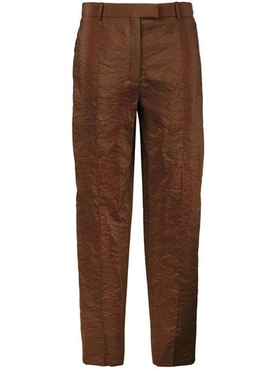 Nina Ricci Cropped Straight Trousers In Brown