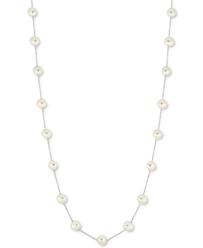 Effy Collection Effy Freshwater Pearl (7mm) 36" Statement Necklace In Sterling Silver