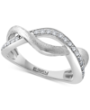 EFFY COLLECTION EFFY DIAMOND CROSSOVER RING (1/5 CT. T.W.) IN STERLING SILVER OR 14K GOLD-PLATED STERLING SILVER