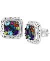 EFFY COLLECTION EFFY MULTI-GEMSTONE CLUSTER STUD EARRINGS (2-1/2 CT. T.W.) IN STERLING SILVER