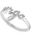 Effy Collection Effy Diamond Zodiac Virgo Ring (1/10 Ct. T.w.) In Sterling Silver In Silver