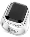Effy Collection Effy Men's Onyx Ring In Sterling Silver In Silver