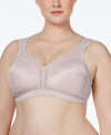 Playtex 18 Hour Ultimate Shoulder Comfort Wireless Bra 4693 In Gray