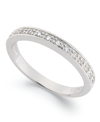 Macy's Diamond Band Ring (1/10 Ct. T.w.) In Sterling Silver In Silver
