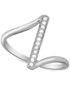 Macy's Diamond Statement Ring (1/10 Ct. T.w.) In Sterling Silver