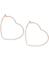 Essentials Heart Large Hoop Earrings In Rose Gold-plate In Gold