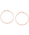 Essentials And Now This Large Skinny Hoop Earrings In Rose Gold-plate In Gold
