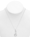 Macy's Diamond S Initial 18" Pendant Necklace (1/10 Ct. T.w.) In Sterling Silver In Silver