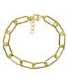 AND NOW THIS 18K GOLD PLATED OR SILVER PLATED OVAL LINK BRACELET