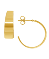And Now This 18k Gold Plated Or Silver Plated Tapered Hoop Earrings In Gold