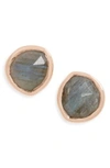 Monica Vinader 'siren' Semiprecious Stone Stud Earrings (nordstrom Exclusive) In Labradorite/ Rose Gold