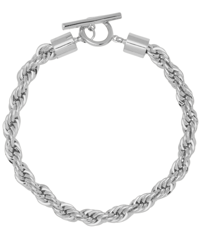 And Now This Women's Twisted Rope Bracelet In Fine Silver Plated