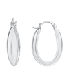 And Now This High Polished Oval Hoop Earring In Silver