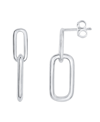 And Now This High Polished Link Post Drop Earring In Silver