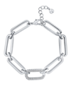 And Now This Cubic Zirconia Link Bracelet In Gray