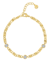 And Now This Cubic Zirconia Diamond Cut Chain Bracelet In Yellow
