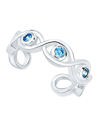 AND NOW THIS BLUE CUBIC ZIRCONIA TOE RING