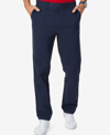 NAUTICA MEN'S CLASSIC-FIT STRETCH SOLID FLAT-FRONT CHINO DECK PANTS