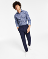 Bar Iii Men's Skinny Fit Wrinkle-resistant Wool-blend Suit Separate Pant, Created For Macy's In Blue