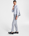 Bar Iii Men's Slim-fit Wool Sharkskin Suit Pants, Created For Macy's In Gray