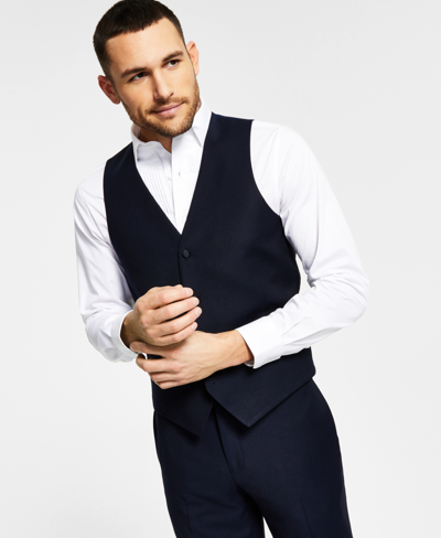 Alfani Men's Slim-fit Navy Tuxedo Vest, Created For Macy's