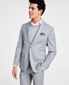 Bar Iii Men's Slim-fit Wool Sharkskin Suit Jacket, Created For Macy's In Gray