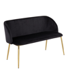 Lumisource Fran Glam Bench In Black