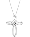 Trumiracle Diamond Cross Pendant Necklace In Sterling Silver (1/10 Ct. T.w.) In White
