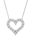 TRUMIRACLE TRUMIRACLE DIAMOND HEART PENDANT NECKLACE (1/2 CT. T.W.) IN 10K WHITE GOLD