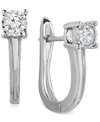 TRUMIRACLE TRUMIRACLE DIAMOND LEVERBACK HOOP EARRINGS (1/2 CT. T.W.) IN 10K WHITE GOLD