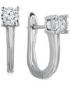 Trumiracle Diamond Leverback Hoop Earrings (1/2 Ct. T.w.) In 10k White Gold In Gold