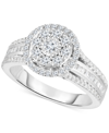 Trumiracle Diamond Halo Cluster Engagement Ring (1 Ct. T.w.) In 10k White Gold In Gold