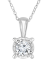 TRUMIRACLE TRUMIRACLE DIAMOND SOLITAIRE 18" PENDANT NECKLACE (3/4 CT. T.W.) IN 14K WHITE GOLD