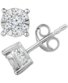 TRUMIRACLE TRUMIRACLE DIAMOND STUD EARRINGS (1 CT. T.W.) IN 14K WHITE GOLD