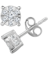 Trumiracle Diamond Stud Earrings (1 Ct. T.w.) In 14k White Gold In Gold