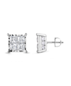 TRUMIRACLE TRUMIRACLE DIAMOND PRINCESS CLUSTER STUD EARRINGS (2 CT. T.W.) IN 14K WHITE GOLD