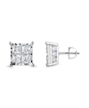 Trumiracle Diamond Princess Cluster Stud Earrings (2 Ct. T.w.) In 14k White Gold In Gold