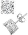 TRUMIRACLE TRUMIRACLE DIAMOND STUD EARRINGS (2 CT. T.W.) IN 14K WHITE GOLD