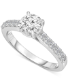 TRUMIRACLE TRUMIRACLE DIAMOND SOLITAIRE PLUS ENGAGEMENT RING (1 CT. T.W.) IN 14K WHITE GOLD