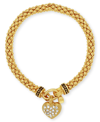 Nine West Boxed Heart Stretch Bracelet In Gold