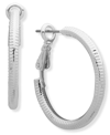 Nine West Hoop Earring In Silver