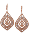LONNA & LILLY LONNA & LILLY PAVE & STONE BEADED CHANDELIER EARRINGS