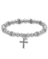Nine West Boxed Cross Stretch Bracelet In Silver
