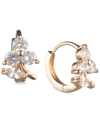 LONNA & LILLY LONNA & LILLY GOLD-TONE CRYSTAL HOOP EARRINGS